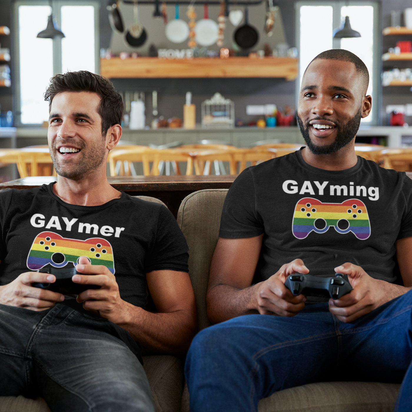 For the ultimate in comfortable clothing for the gay man who loves to game every day or with friends. Show them you are serious about being a gaymer by wearing these colorful t-shirts in a variety of colors. comes in gaymer and gayming design