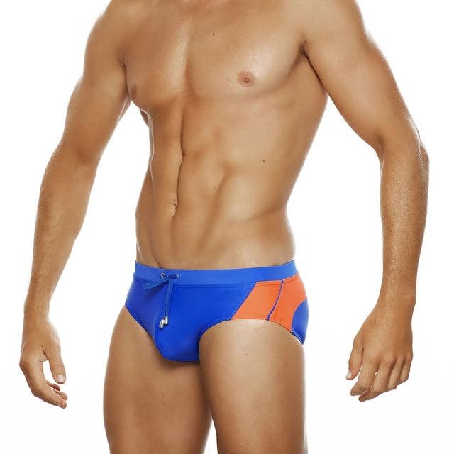 With Pad Blue/Orange / L - US Small (30-32") / China Royal Blue / Orange Waist Reducing Bikini Swimsuit INVI-Expressionwear