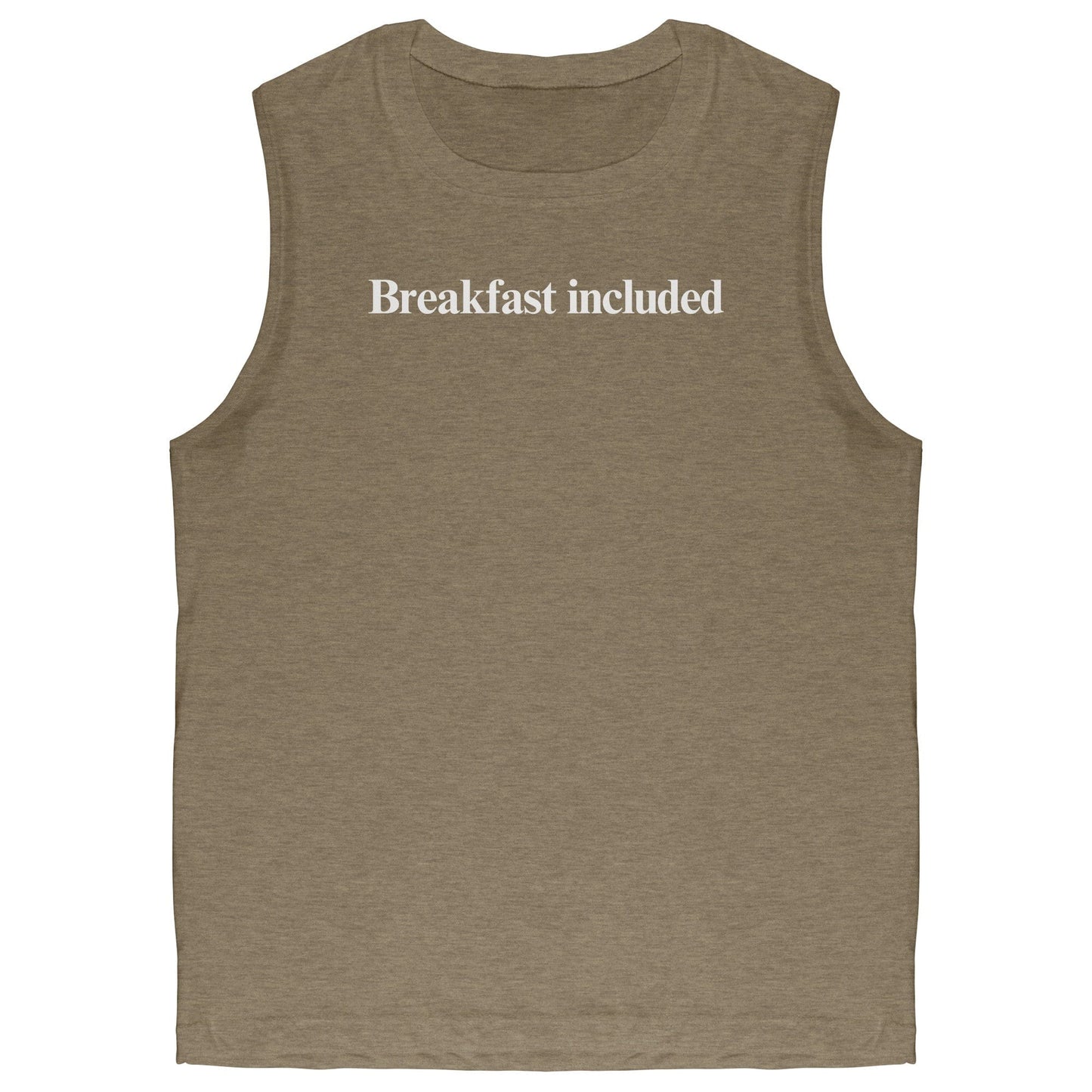 
                  
                    Apparel Heather Olive / S Breakfast included Men’s Muscle T-shirt INVI-Expressionwear
                  
                