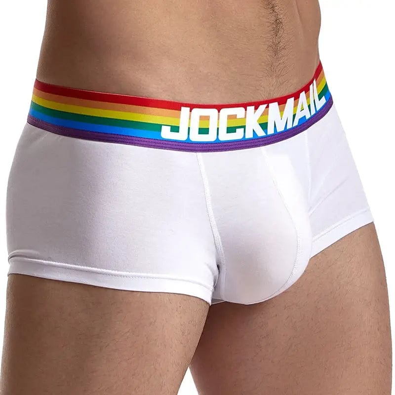 
                  
                    JM461WHITE / M - US size 28-30" JOCKMAIL Rainbow White Boxer Brief Underwear INVI-Expressionwear
                  
                