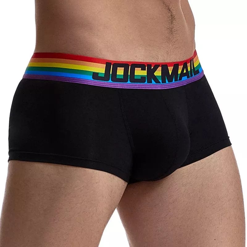 JOCKMAIL Rainbow Black Boxer Brief Underwear INVI-Expressionwear