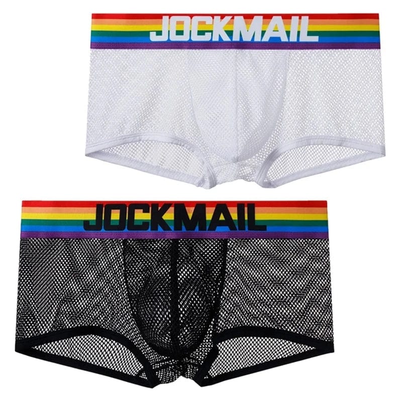
                  
                    JOCKMAIL Rainbow Black MESH Boxer Brief Underwear INVI-Expressionwear
                  
                