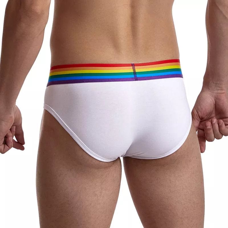 
                  
                    JOCKMAIL Rainbow White Brief Underwear INVI-Expressionwear
                  
                
