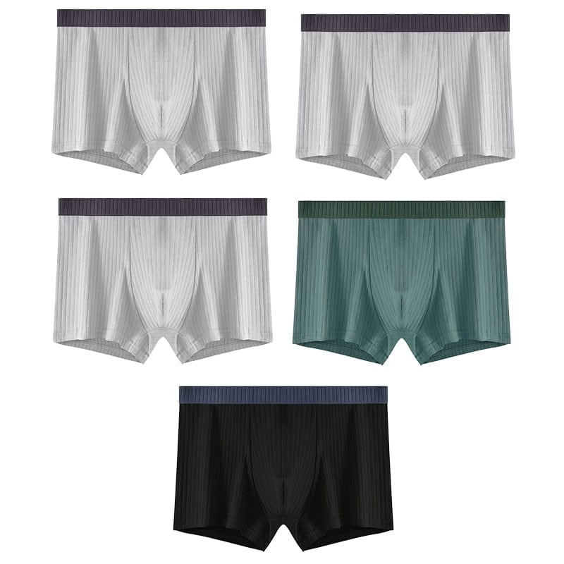 
                  
                    Style 12 - (3) Light Grey; Dark Green; Black / XS - (28-30") / 5 pcs 5 Pack Ribbed Cotton Boxer Briefs INVI-Expressionwear
                  
                