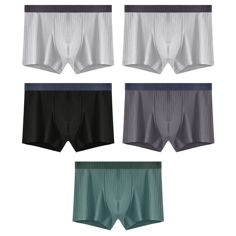 
                  
                    Style 2  - (2) Light Grey; Dark Grey; Dark Green; Black / XS - (28-30") / 5 pcs 5 Pack Ribbed Cotton Boxer Briefs INVI-Expressionwear
                  
                
