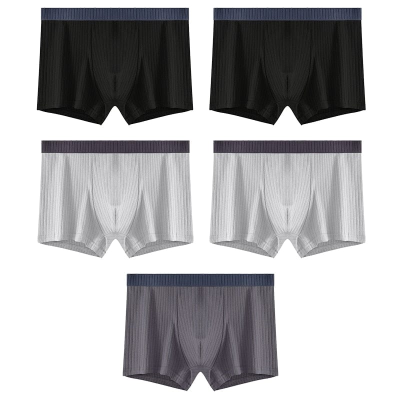 
                  
                    Style 6 - (2) Black; (2) Light Grey; Dark Grey / XS - (28-30") / 5 pcs 5 Pack Ribbed Cotton Boxer Briefs INVI-Expressionwear
                  
                