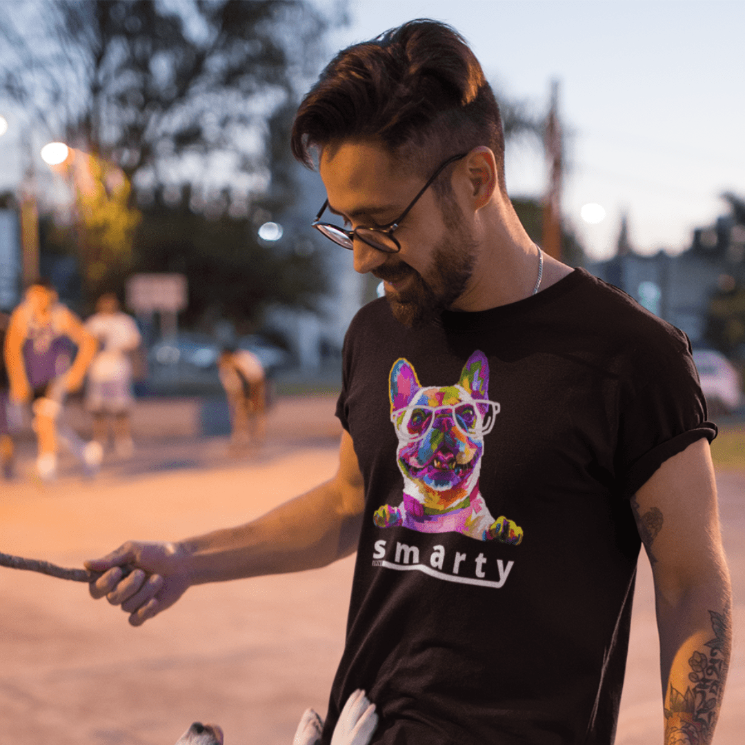 Apparel French Bulldog Rainbow Dog T-shirt INVI-Expressionwear