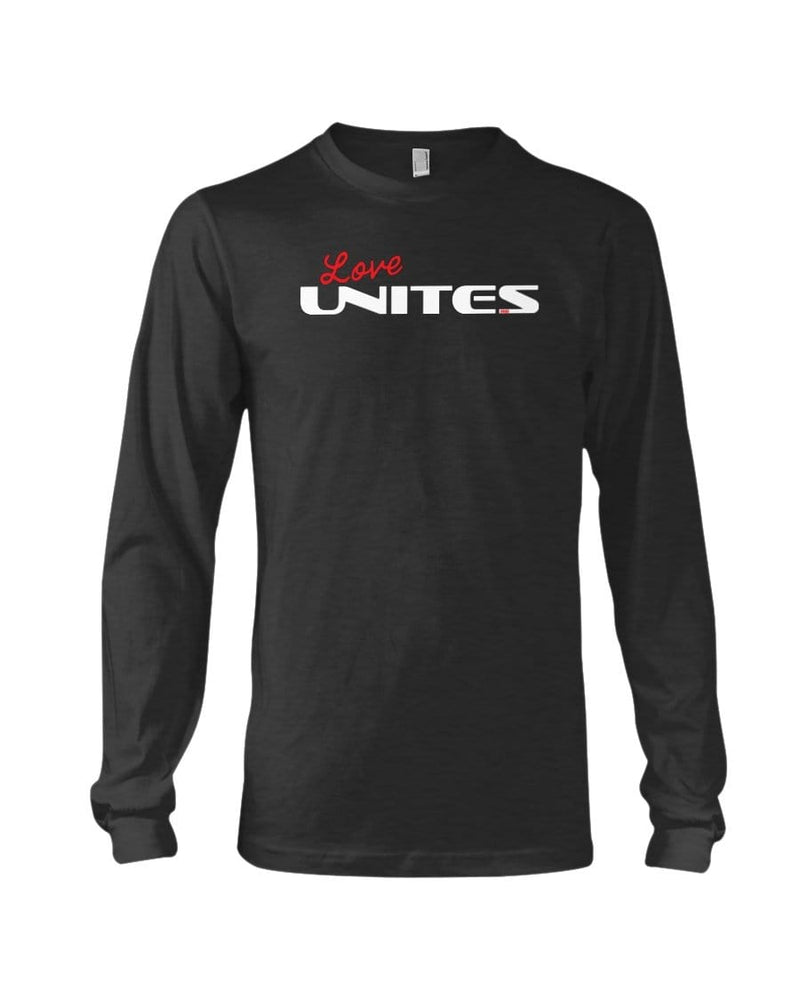 
                  
                    Apparel Long Sleeve T-Shirt / Black Heather / S Love Unites Long Sleeve T-shirt or Hoodie INVI-Expressionwear
                  
                