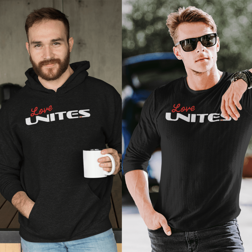 Apparel Love Unites Long Sleeve T-shirt or Hoodie INVI-Expressionwear