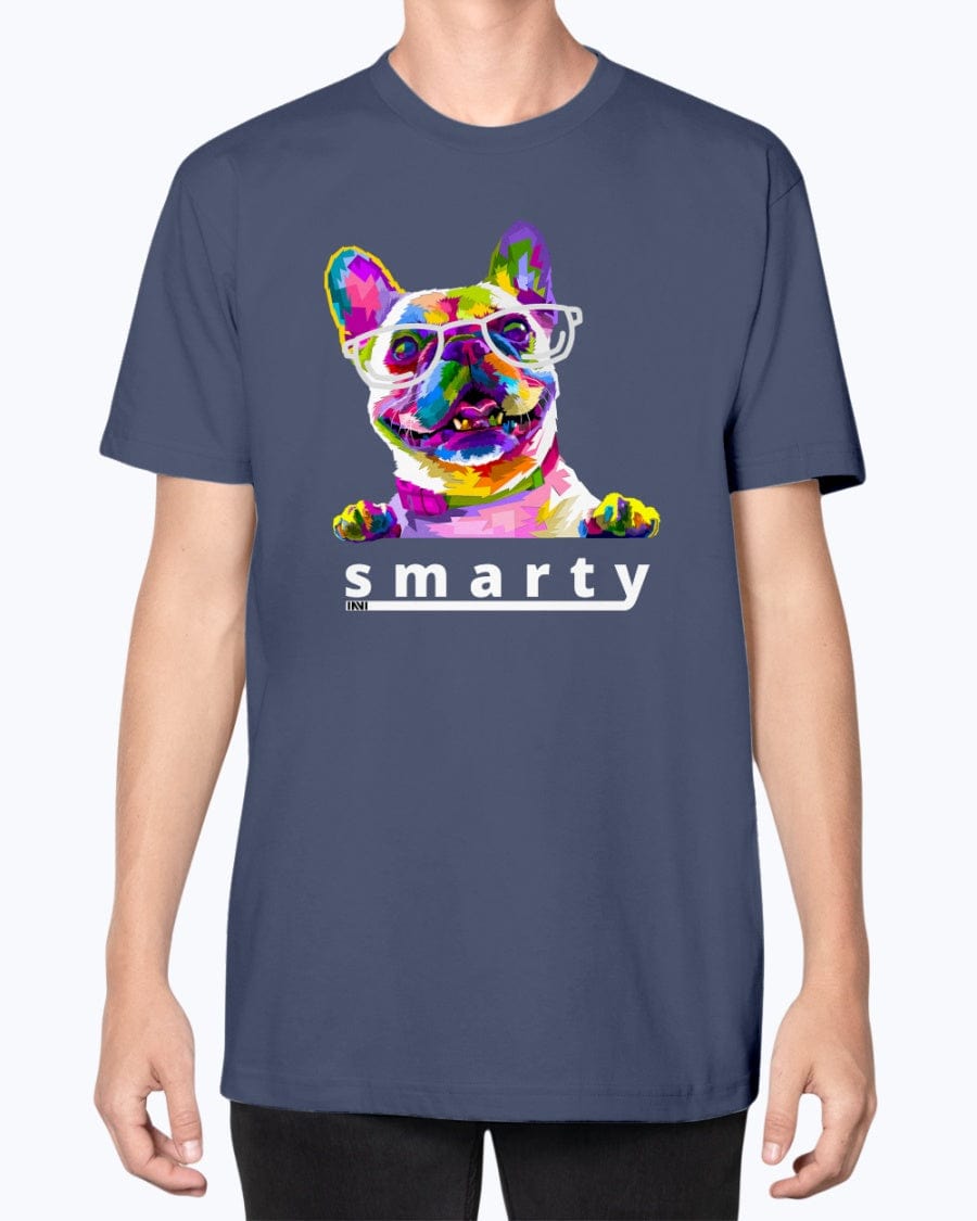 
                  
                    Apparel Navy / Navy / XS Smarty Frenchie Rainbow Dog T-shirt INVI-Expressionwear
                  
                