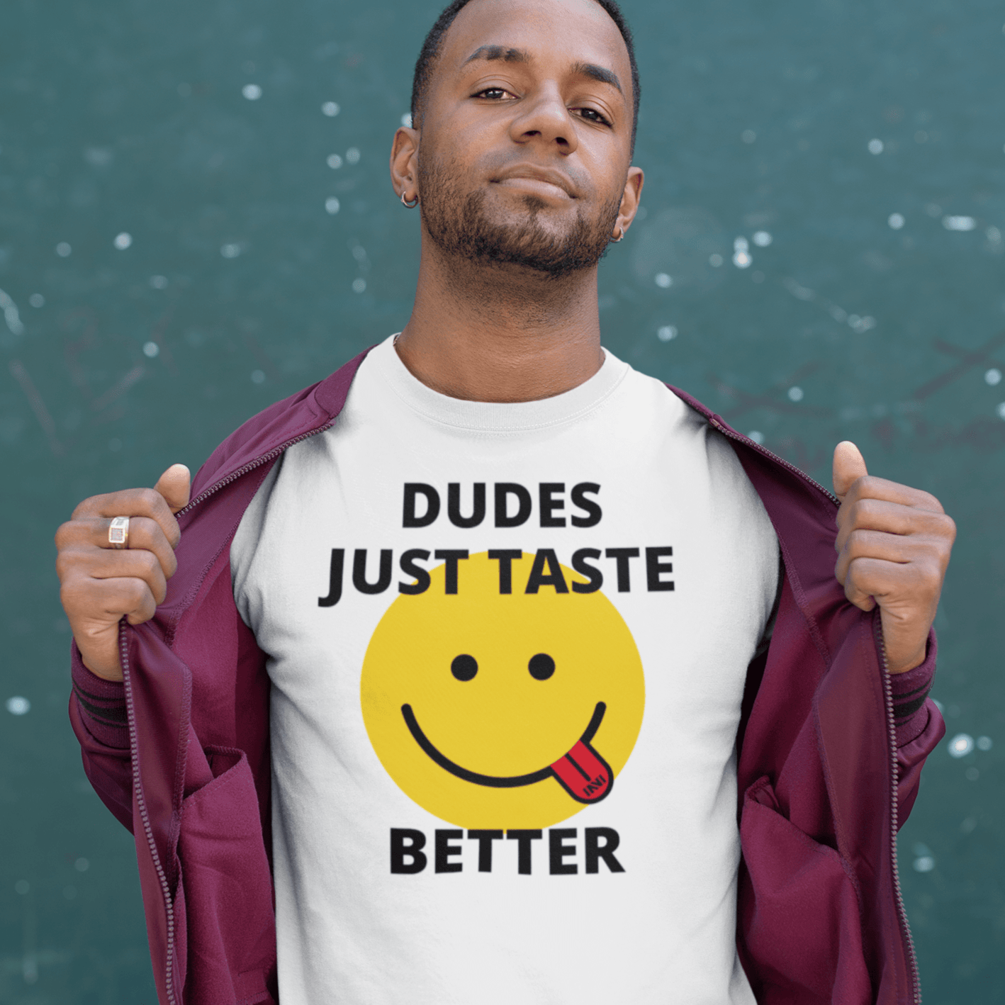 
                  
                    Apparel White / XS Dudes Just Taste Better T-Shirt INVI-Expressionwear
                  
                