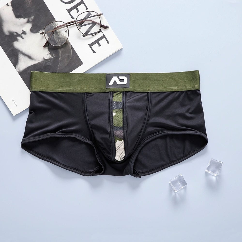 boxer black / M - 28-30" / China|1pc Military Black Camo Boxer Micro Brief Underwear INVI-Expressionwear