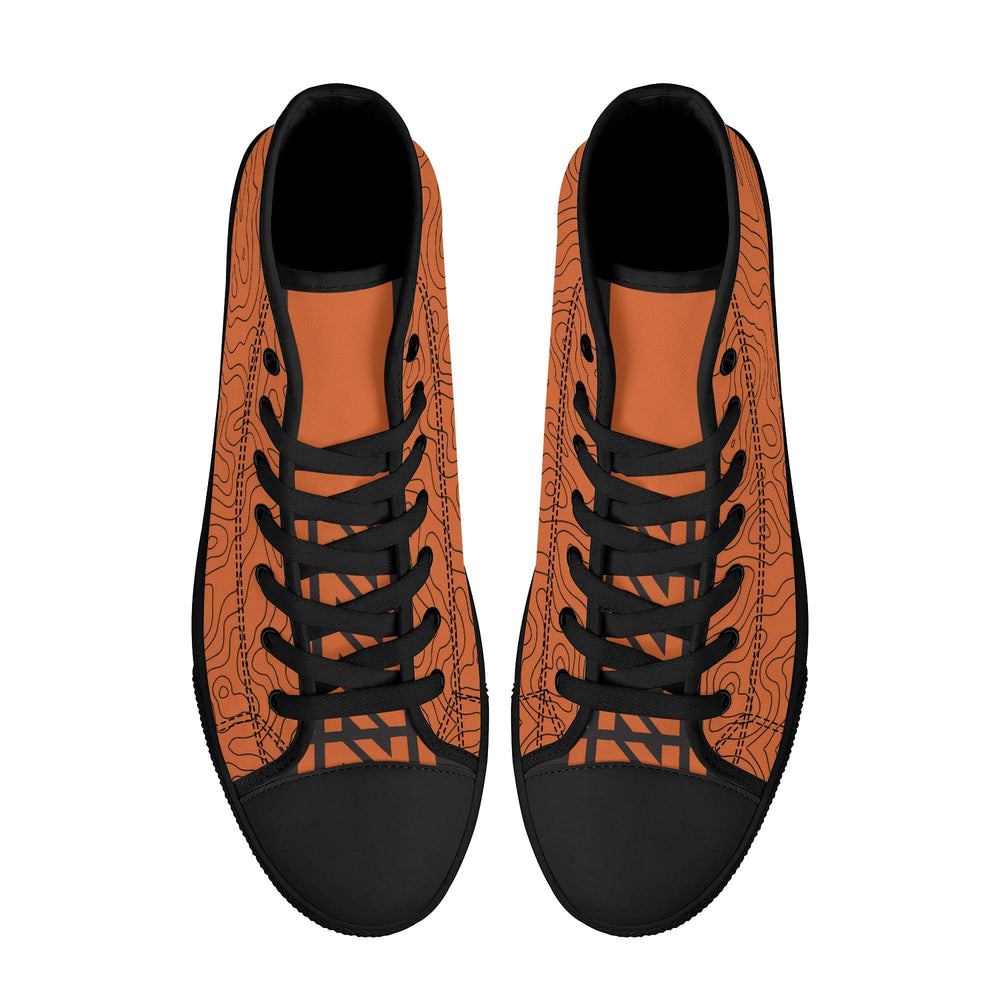 
                  
                    canvas shoes Copper Map High-Top Canvas Shoes - Black INVI-Expressionwear
                  
                