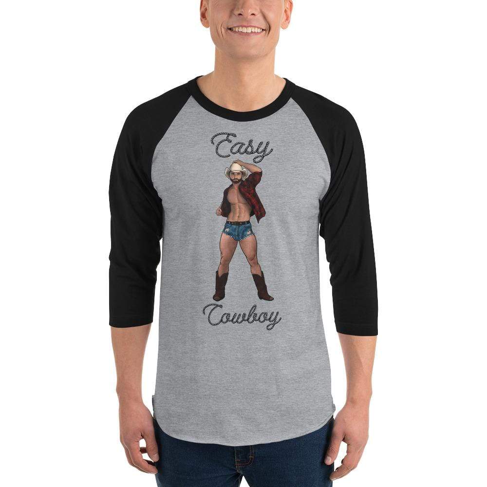 
                  
                    Heather Grey/Black / XS Easy Cowboy 3/4 sleeve T-shirt INVI-Expressionwear
                  
                