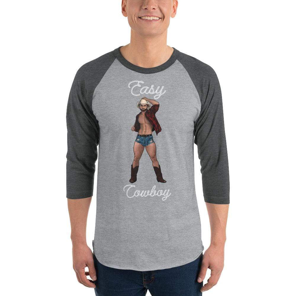 
                  
                    Heather Grey/Heather Charcoal / XS Easy Cowboy 3/4 sleeve T-shirt INVI-Expressionwear
                  
                