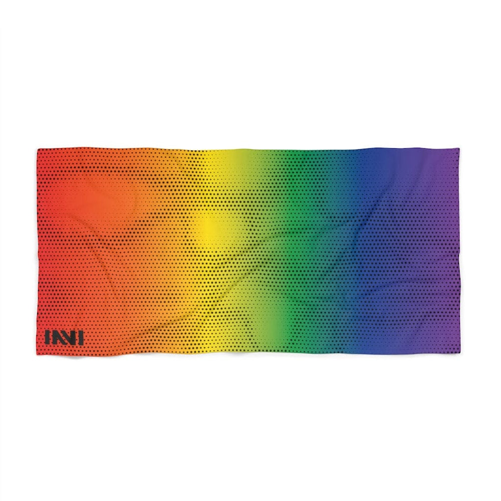 Home Decor 36" × 72" Modern Rainbow Beach Towel INVI-Expressionwear