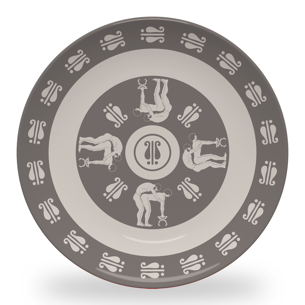 Home Decor Plate / Doggy Birdcage Inspired Greek Boy Dinnerware - Single Pieces INVI-Expressionwear
