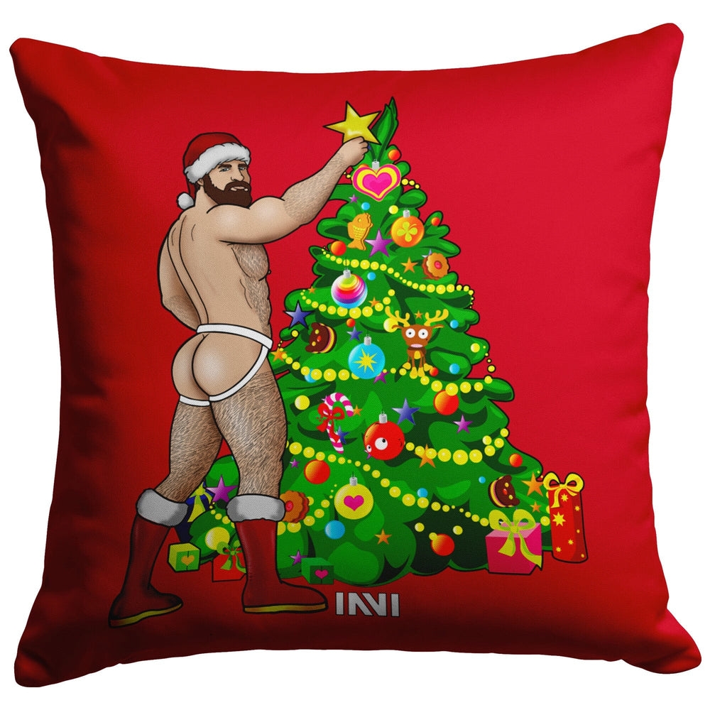 
                  
                    Home Goods 16x16 / Stuffed & Sewn Man Hunk Christmas Double Sided Green & Red Pillow INVI-Expressionwear
                  
                