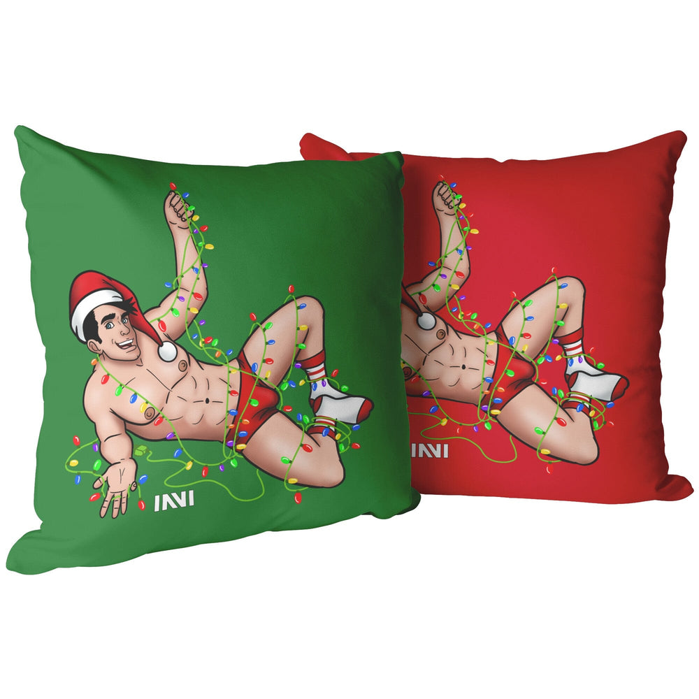 
                  
                    Home Goods 16x16 / Zip Cover with Insert Boy Hunk Christmas Double Sided Green & Red Pillow INVI-Expressionwear
                  
                