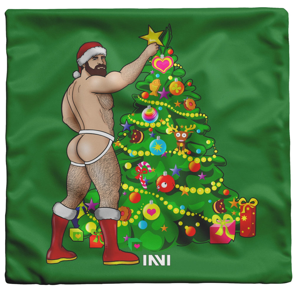 
                  
                    Home Goods 18x18 / Zip Cover Only Man Hunk Christmas Double Sided Green & Red Pillow INVI-Expressionwear
                  
                