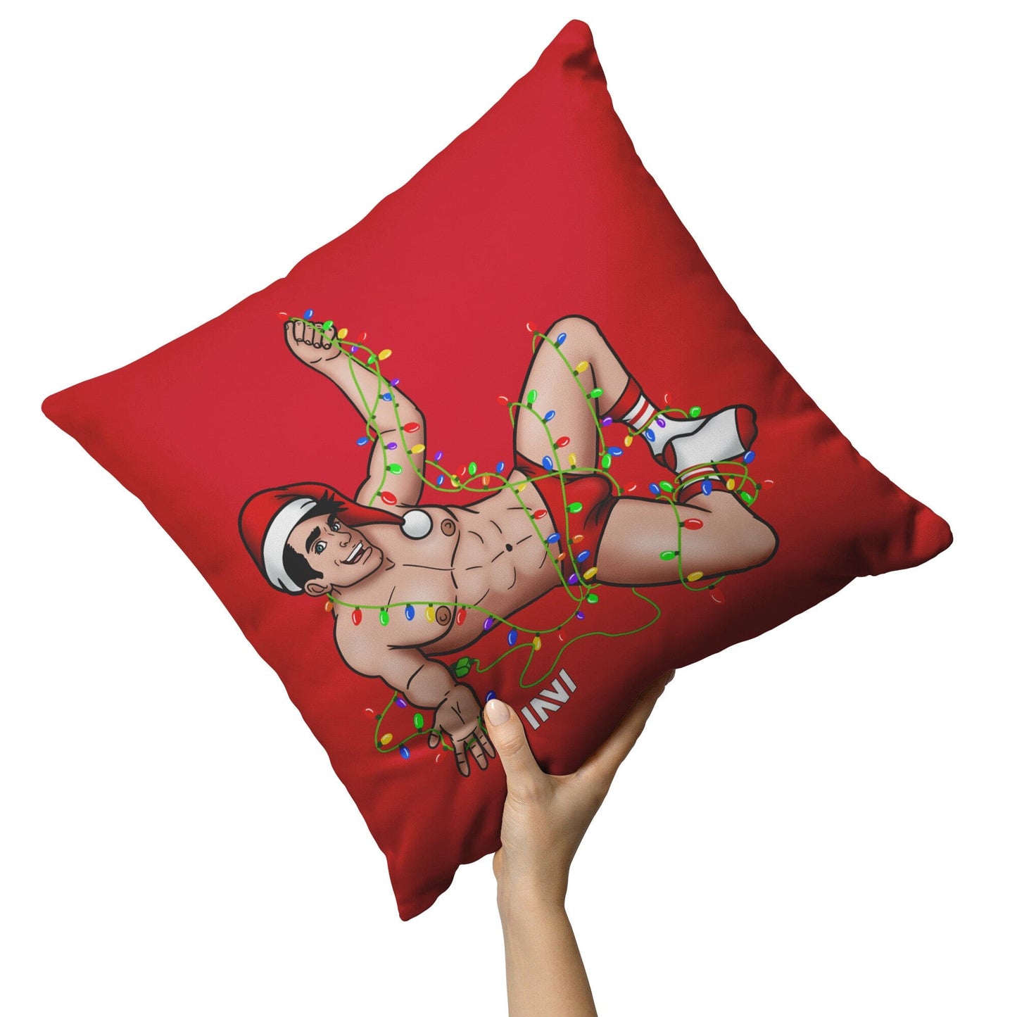 
                  
                    Home Goods Boy Hunk Christmas Double Sided Green & Red Pillow INVI-Expressionwear
                  
                