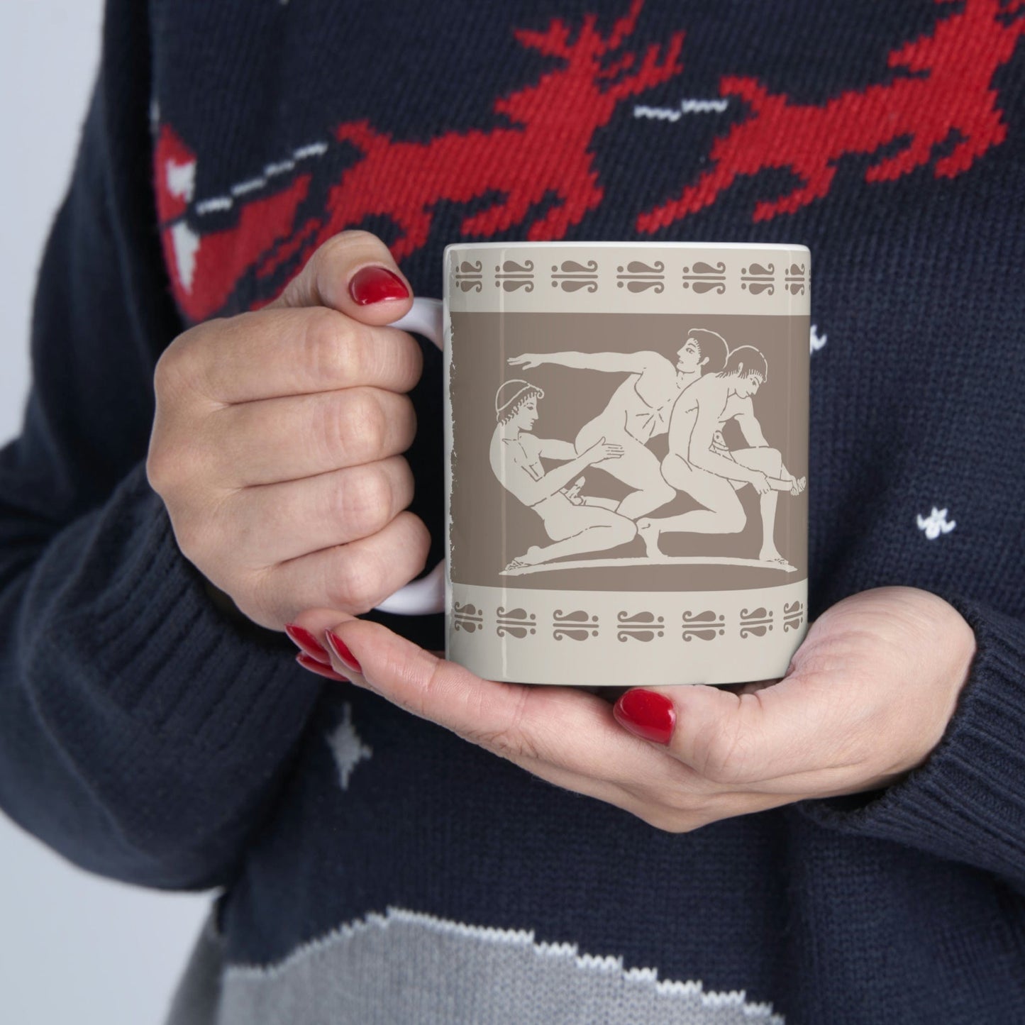 
                  
                    Mug 11oz Birdcage Inspired Greek Boy Dinnerware - Ceramic Mug 11oz INVI-Expressionwear
                  
                