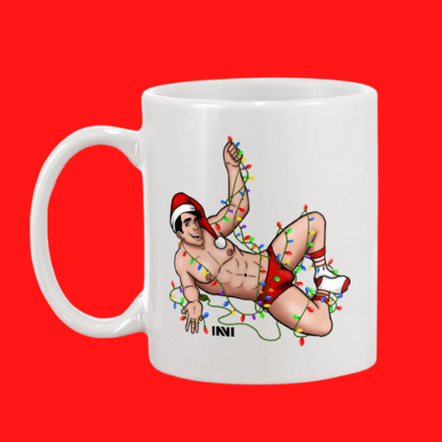 Mugs White / 15Oz Boy Hunk Christmas 15oz Ceramic Mug INVI-Expressionwear