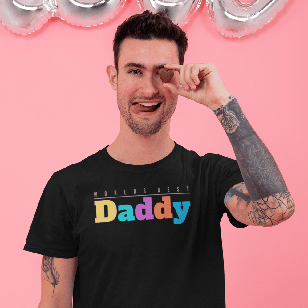 Oxblood Black / S Worlds Best Daddy T-shirt INVI-Expressionwear
