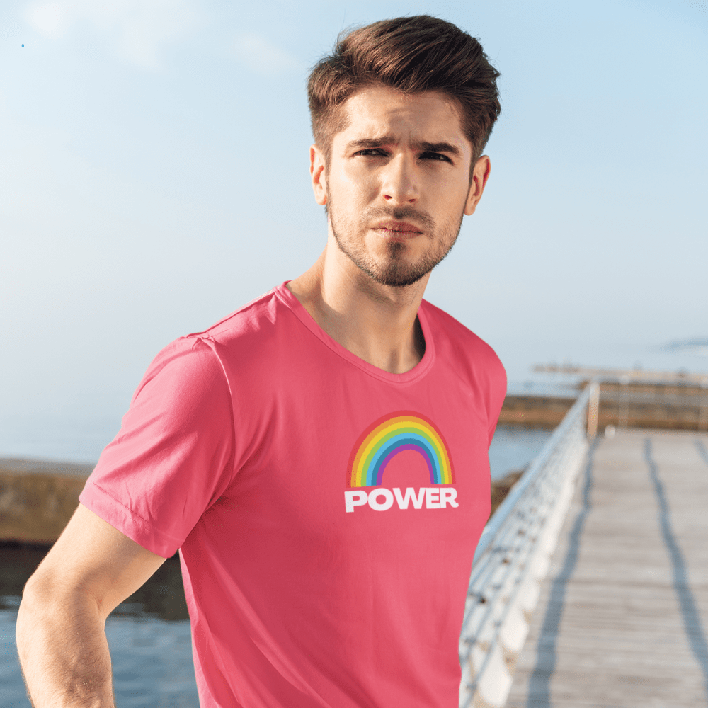 Shirts Charity Pink / XS Rainbow Power T-Shirt INVI-Expressionwear