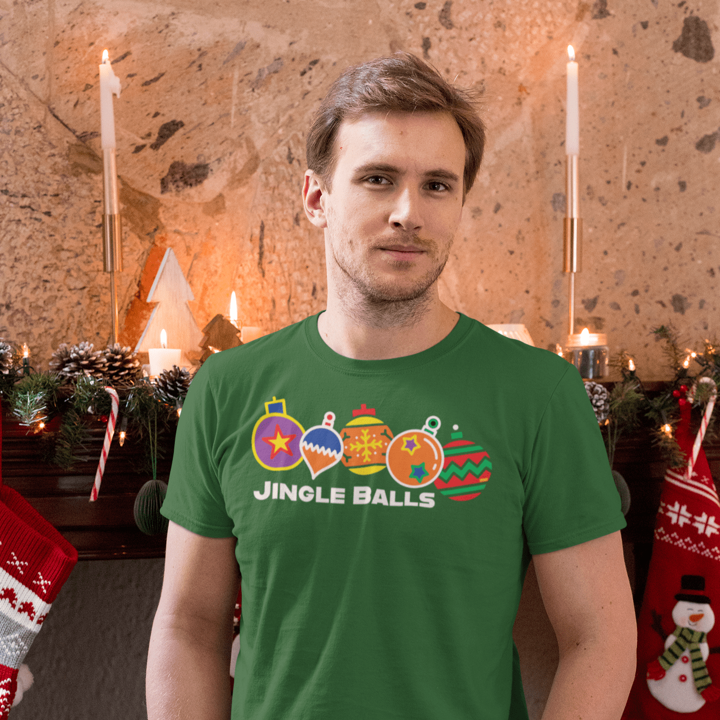 
                  
                    Shirts Evergreen / XS Jingle Balls Holiday T-Shirt INVI-Expressionwear
                  
                