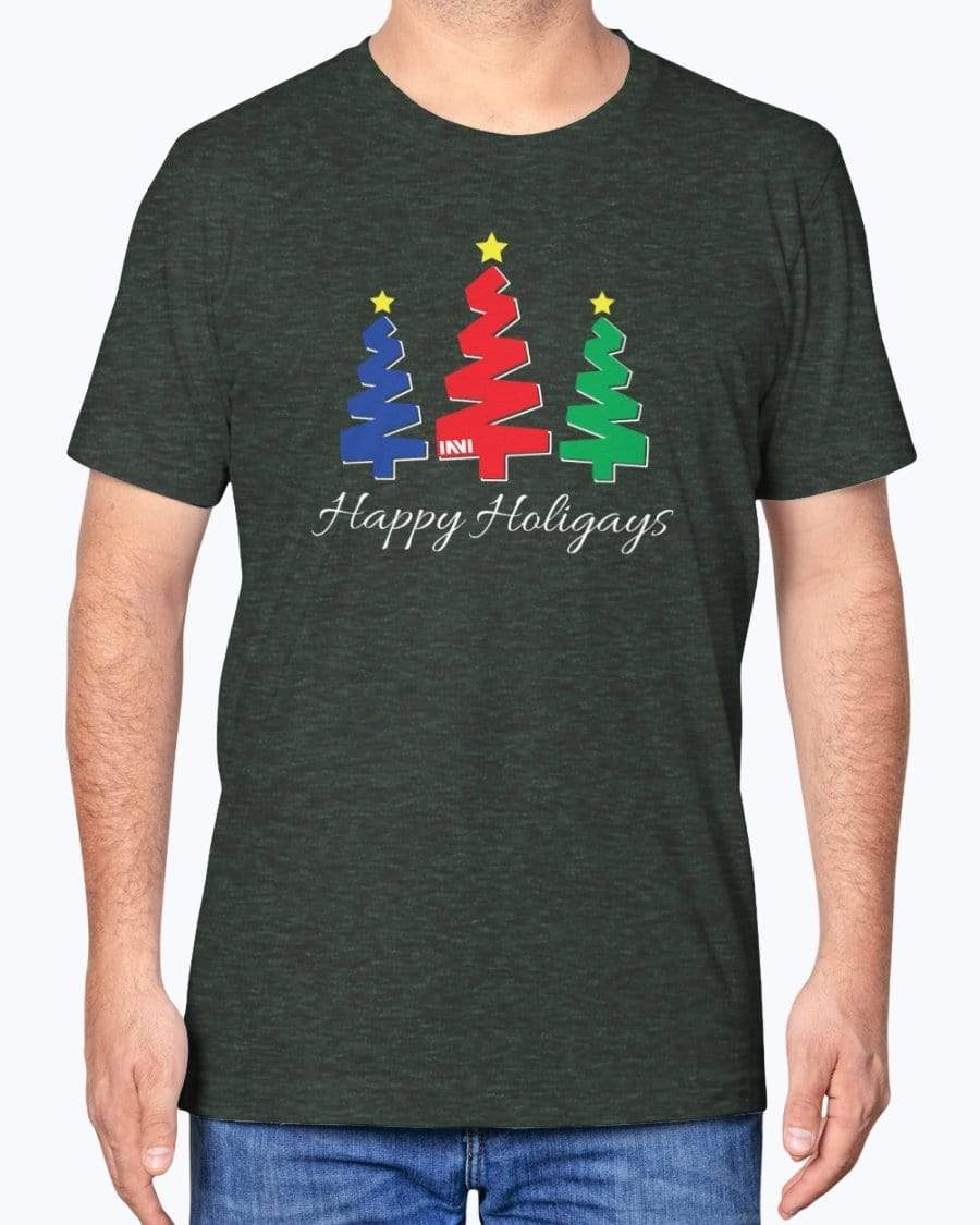
                  
                    Shirts Heather Forest / XS Happy Holigays T-Shirt INVI-Expressionwear
                  
                