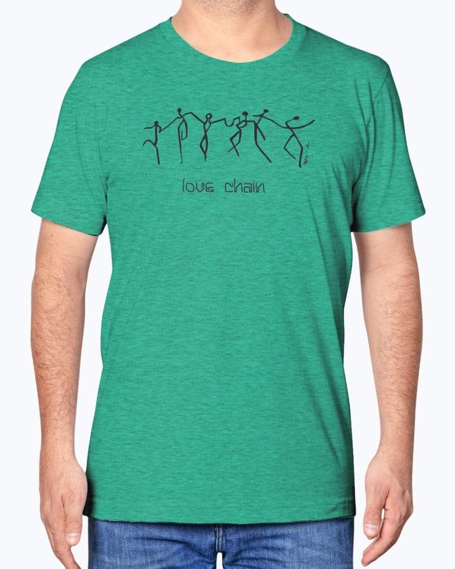 
                  
                    Shirts Heather Sea Green / XS Love Chain - T-shirt INVI-Expressionwear
                  
                