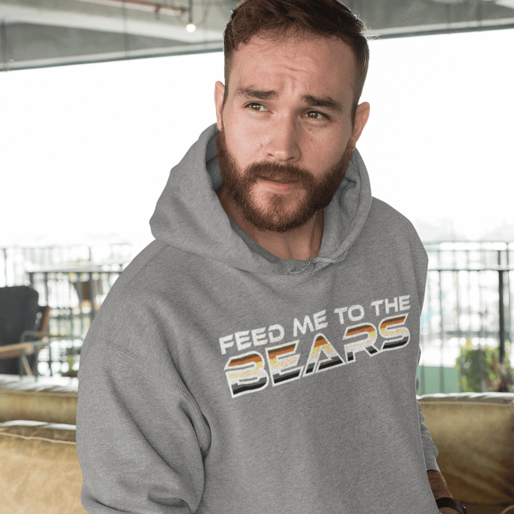 Sweatshirts Athletic Heather / S Feed Me to the Bears  Hoodie INVI-Expressionwear