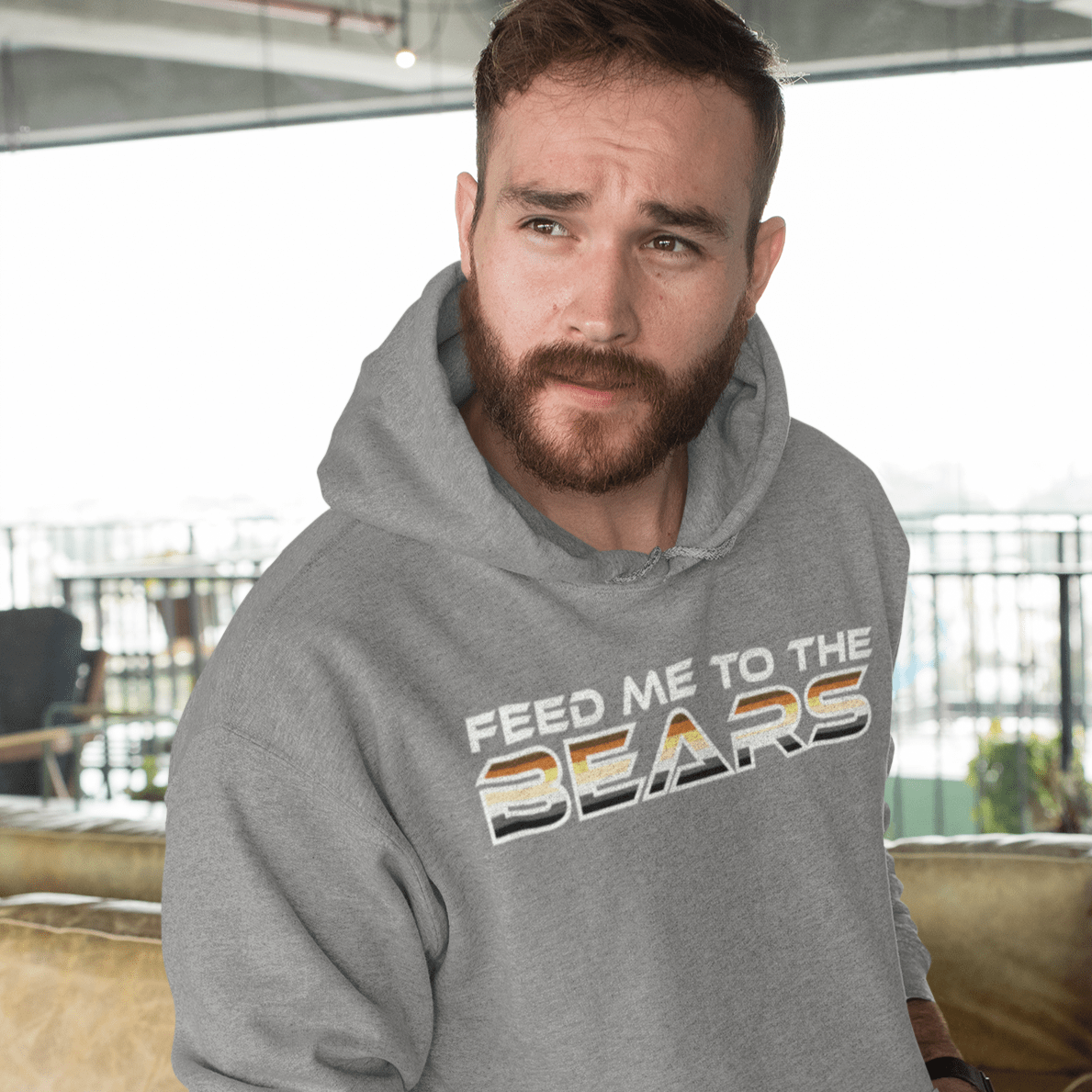 
                  
                    Sweatshirts Athletic Heather / S Feed Me to the Bears  Hoodie INVI-Expressionwear
                  
                