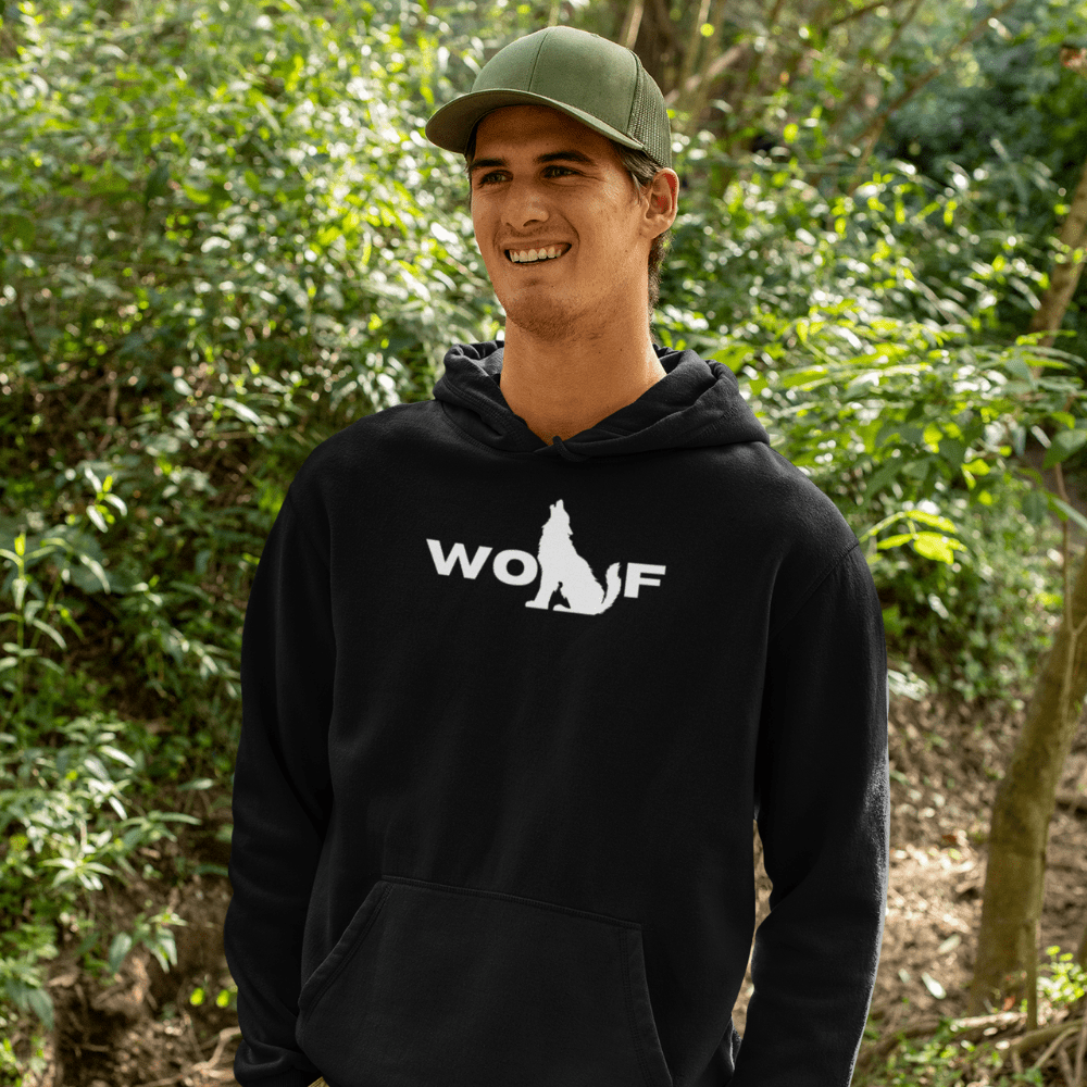 Sweatshirts Black Heather / S Wolf Hoodie INVI-Expressionwear