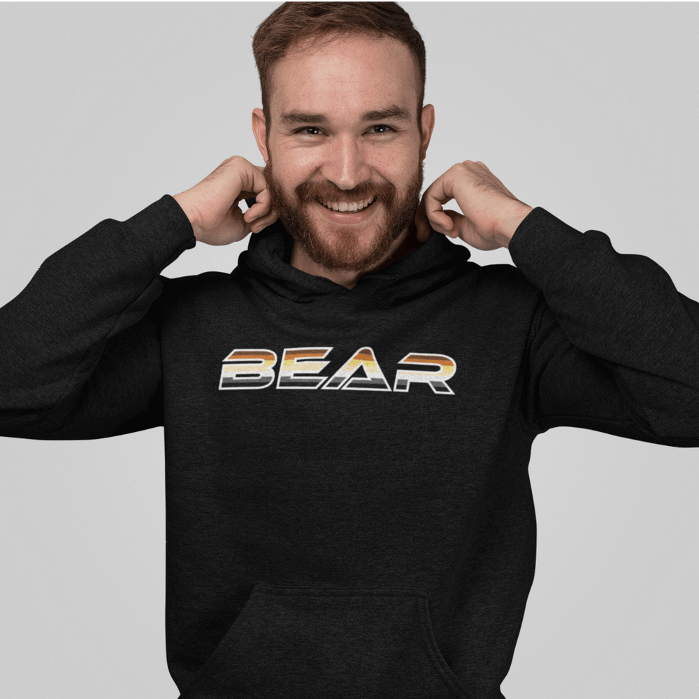 Sweatshirts Black / S BEAR Flag Hoodie INVI-Expressionwear