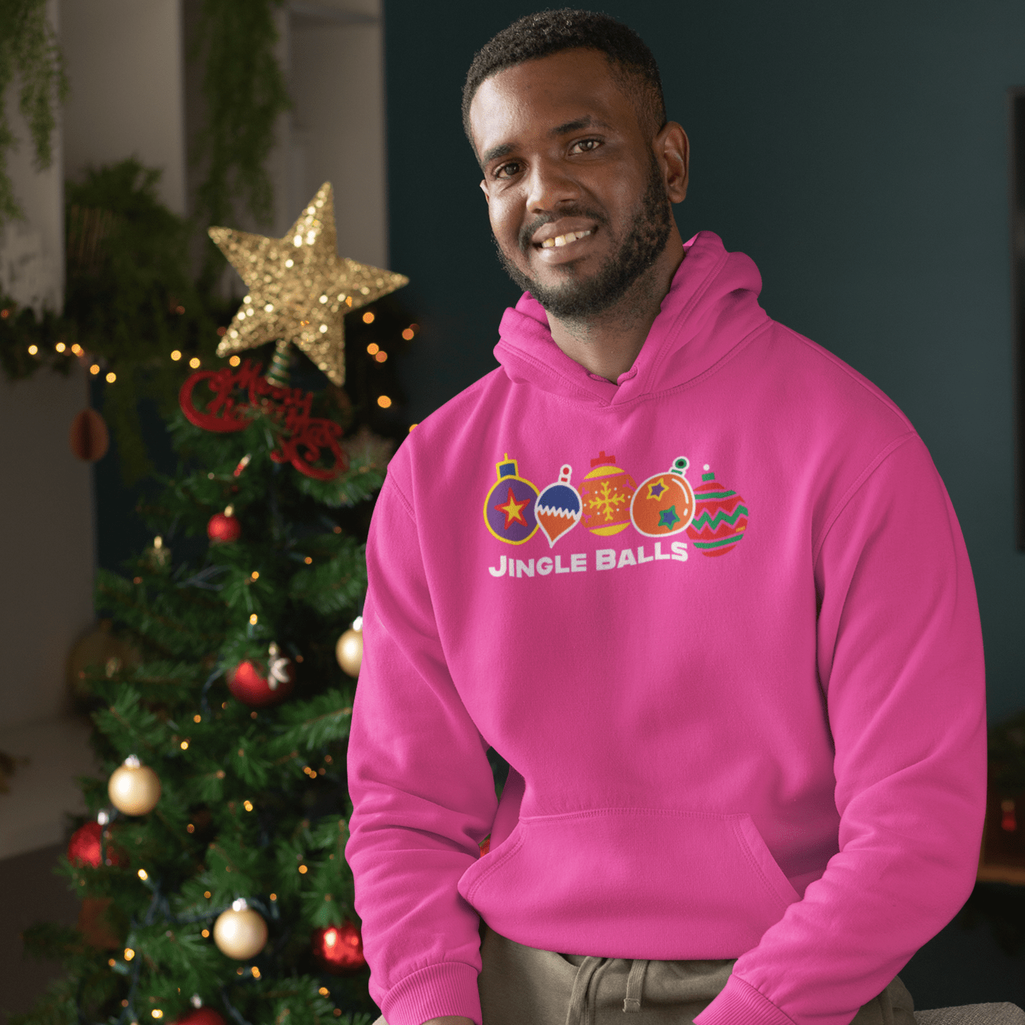 Sweatshirts Cyber Pink / S Jingle Balls Holiday Hoodie INVI-Expressionwear