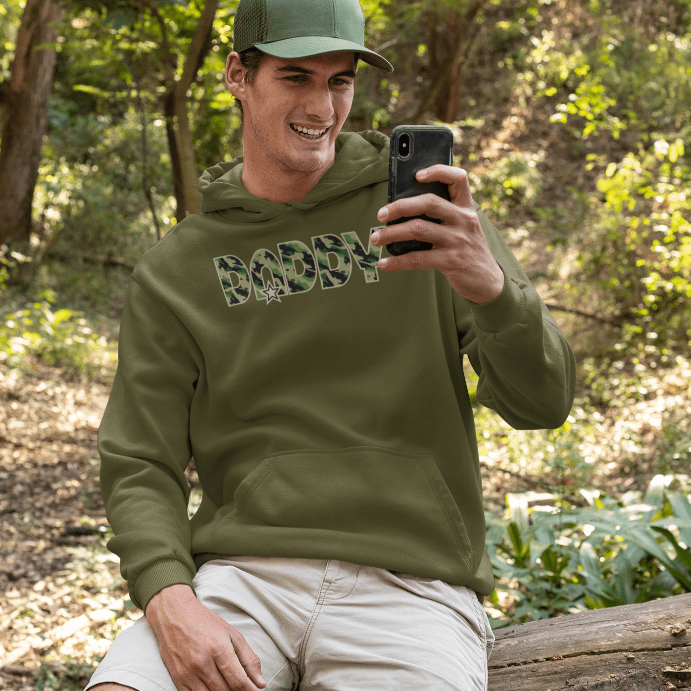 Sweatshirts Military Green / S Camo Daddy Hoodie INVI-Expressionwear