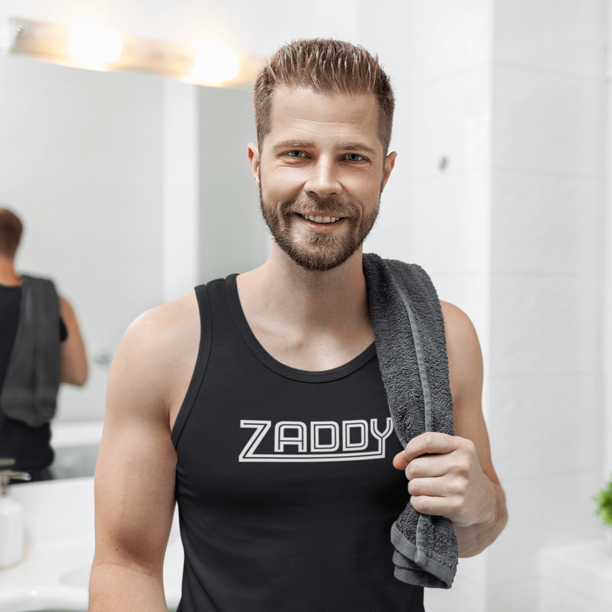 Tank Top Black / L Zaddy Tank Top INVI-Expressionwear with model