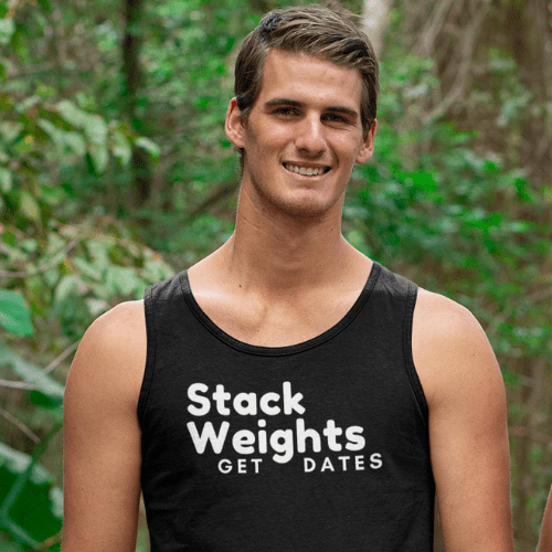 Tank Top Charcoal Black TriBlend / XS Stack Weights Get Dates Tank Top INVI-Expressionwear