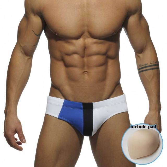 
                  
                    White (with removable smoothing pad) / XL - US Size (33-36") 2 Stripe Bikini - Still in TESTING INVI-Expressionwear
                  
                